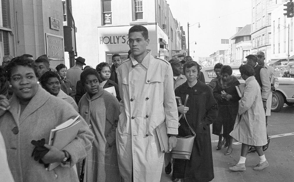 Civil Rights protesters and Woolworth's Sit-In, Durham, NC, 10 February 1960. From the N&O Negative Collection, State Archives of North Carolina, Raleigh, NC. Photos taken by The News & Observer, Raleigh, NC.