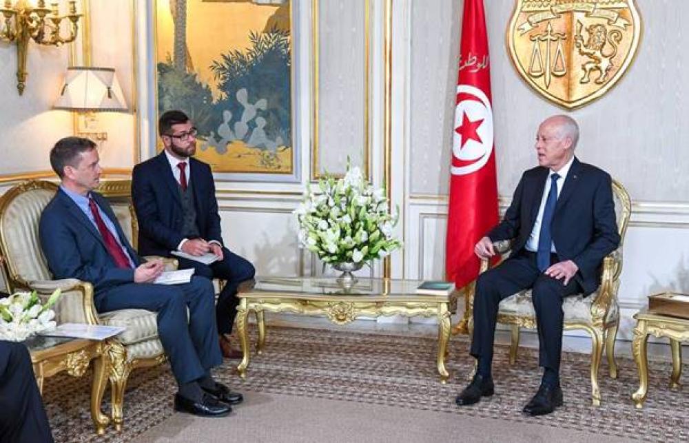 President Kaïs Saïed meets with USAID Administrator Mark Green in 2020