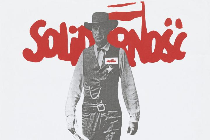 Political poster featuring Gary Cooper to encourage votes for the Solidarity party in the 1989 Polish elections. Tomasz Sarneck, 1989